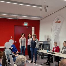 Projektleiterin Frauke Bodey und Projektmitarbeiter:innen Frederike Leupold und Gemma Gehrs.